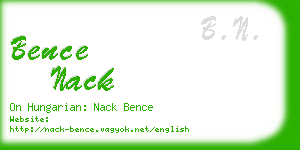 bence nack business card